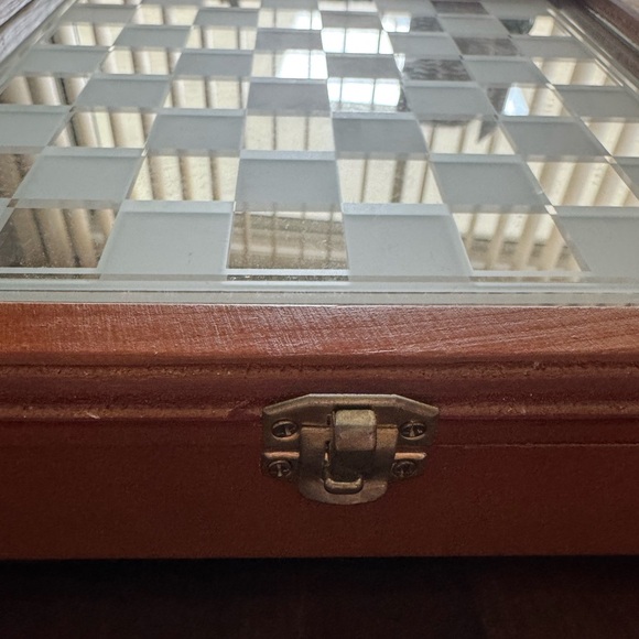 Crystal Clear Chess Game Night in Wood Box - Picture 8 of 11